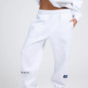'55 EMBROIDERY STRAIGHT LEG SWEATPANTS LIGHT GRAY