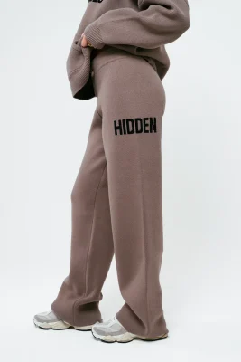 KNIT SWEATPANTS TAUPE