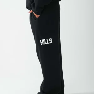 GATED COMMUNITY STRAIGHT LEG SWEATPANTS BLACK