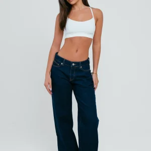 LOGO STITCH JEANS INDIGO