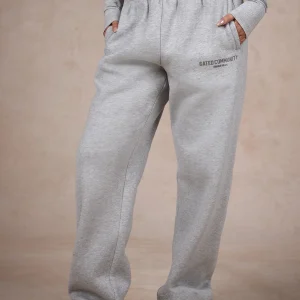 BASICS STRAIGHT LEG SWEATPANTS MEDIUM GRAY