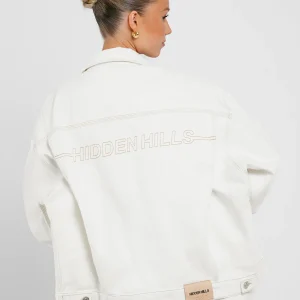 LOGO STITCH DENIM JACKET OFF WHITE