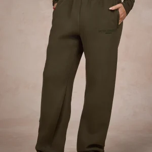 BASICS STRAIGHT LEG SWEATPANTS OLIVE