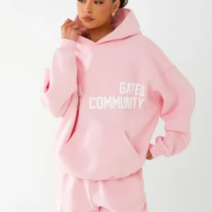 GATED COMMUNITY HOODIE LIGHT PINK