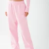 TAG STRAIGHT LEG SWEATPANTS LIGHT PINK