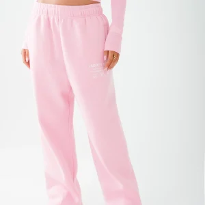 TAG STRAIGHT LEG SWEATPANTS LIGHT PINK