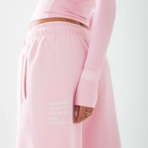 TAG STRAIGHT LEG SWEATPANTS LIGHT PINK