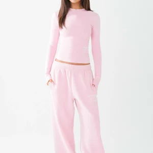 LABEL LONGSLEEVE TOP LIGHT PINK