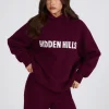 KNIT HOODIE DARK PLUM