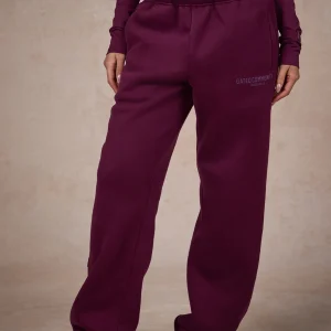 BASICS STRAIGHT LEG SWEATPANTS DARK PLUM