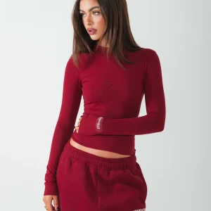 TAG LONGSLEEVE TOP BURGUNDY