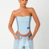 REWORKED DENIM CORSET