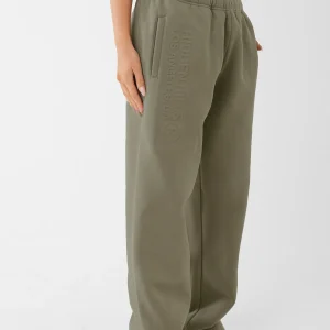EMBOSSED STRAIGHT LEG SWEATPANTS SAGE