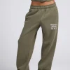 LABEL STRAIGHT LEG SWEATPANTS SAGE