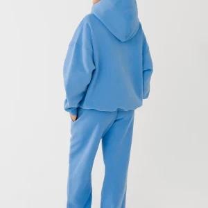 EMBOSSED HOODIE SKY BLUE