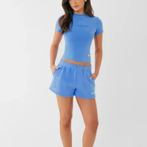 EMBOSSED SHORTS SKY BLUE