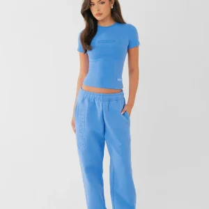 EMBOSSED T-SHIRT SKY BLUE