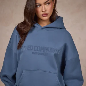 BASICS HOODIE STEEL BLUE