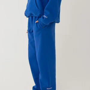 EMBOSSED STRAIGHT LEG SWEATPANTS ROYAL BLUE