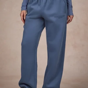 BASICS STRAIGHT LEG SWEATPANTS STEEL BLUE